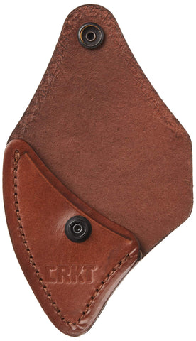 CRKT Leather Mask Sheath stitching detail shows lock-stitch strength