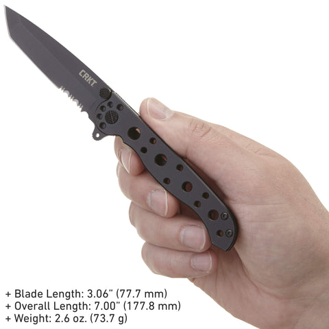 CRKT M16-10KS knife in open position highlighting compact EDC design