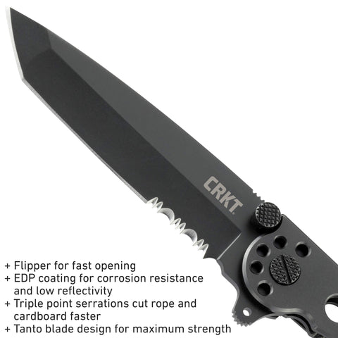 CRKT M16-10KS reversible pocket clip for versatile carry options