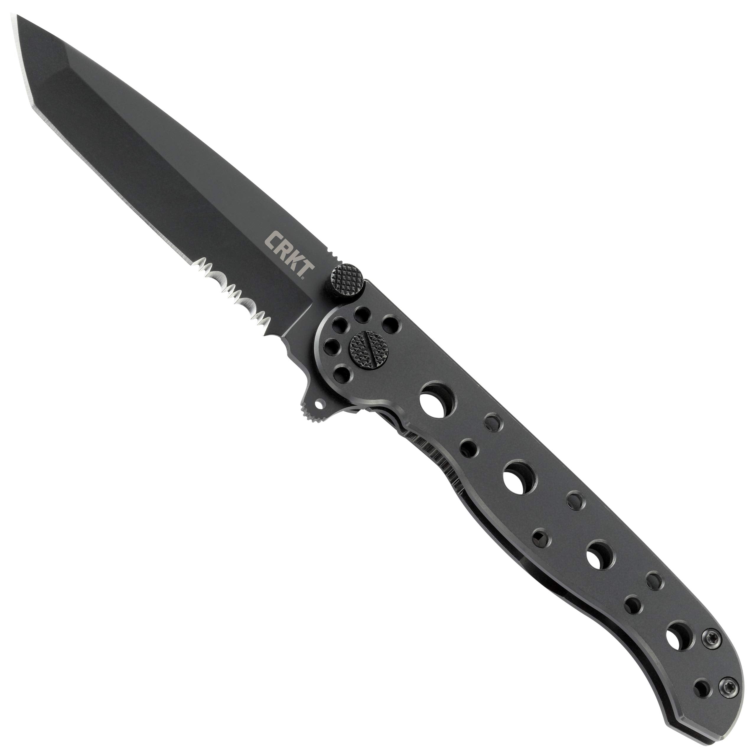 CRKT M16-10KS blade with triple point serrations for fibrous cutting tasks