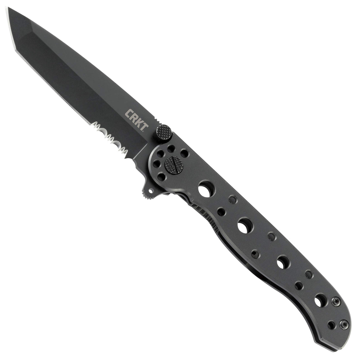 CRKT M16-10KS blade with triple point serrations for fibrous cutting tasks