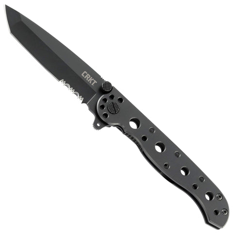 CRKT M16-10KS blade with triple point serrations for fibrous cutting tasks