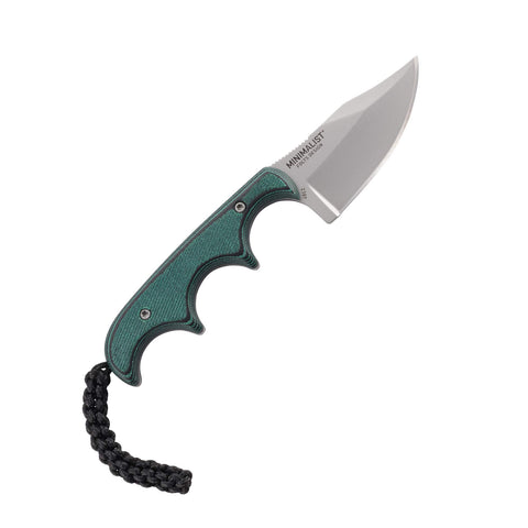 CRKT Minimalist Bowie knife handle shows resin infused fiber grip for comfortable control