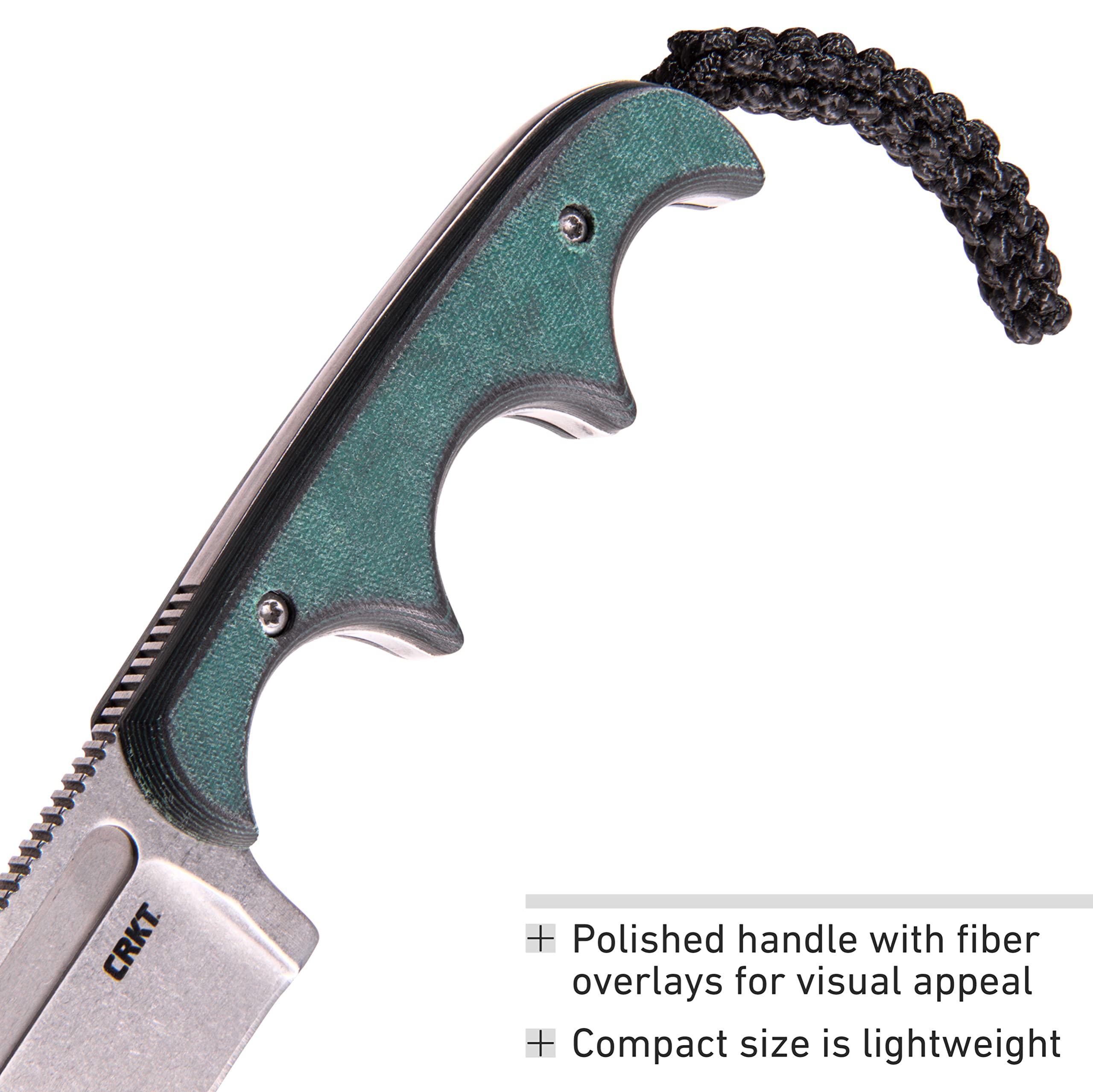 CRKT Minimalist fixed blade design remains compact and portable for pack-ready carry.