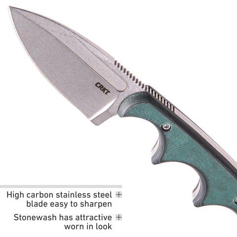 CRKT Minimalist stainless blade provides reliable edge performance in rugged use.