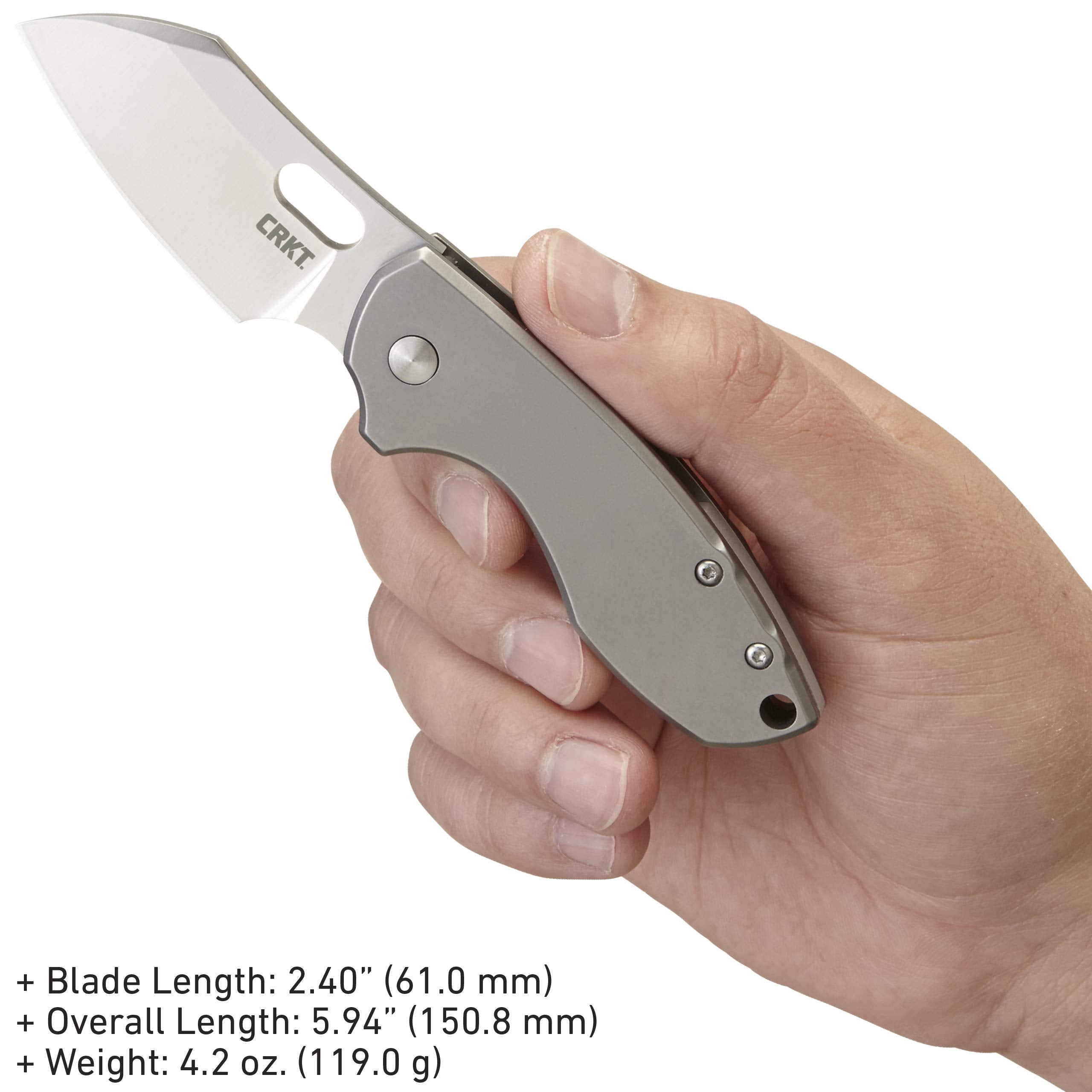 CRKT Pilar reversible pocket clip supports flexible carry options.