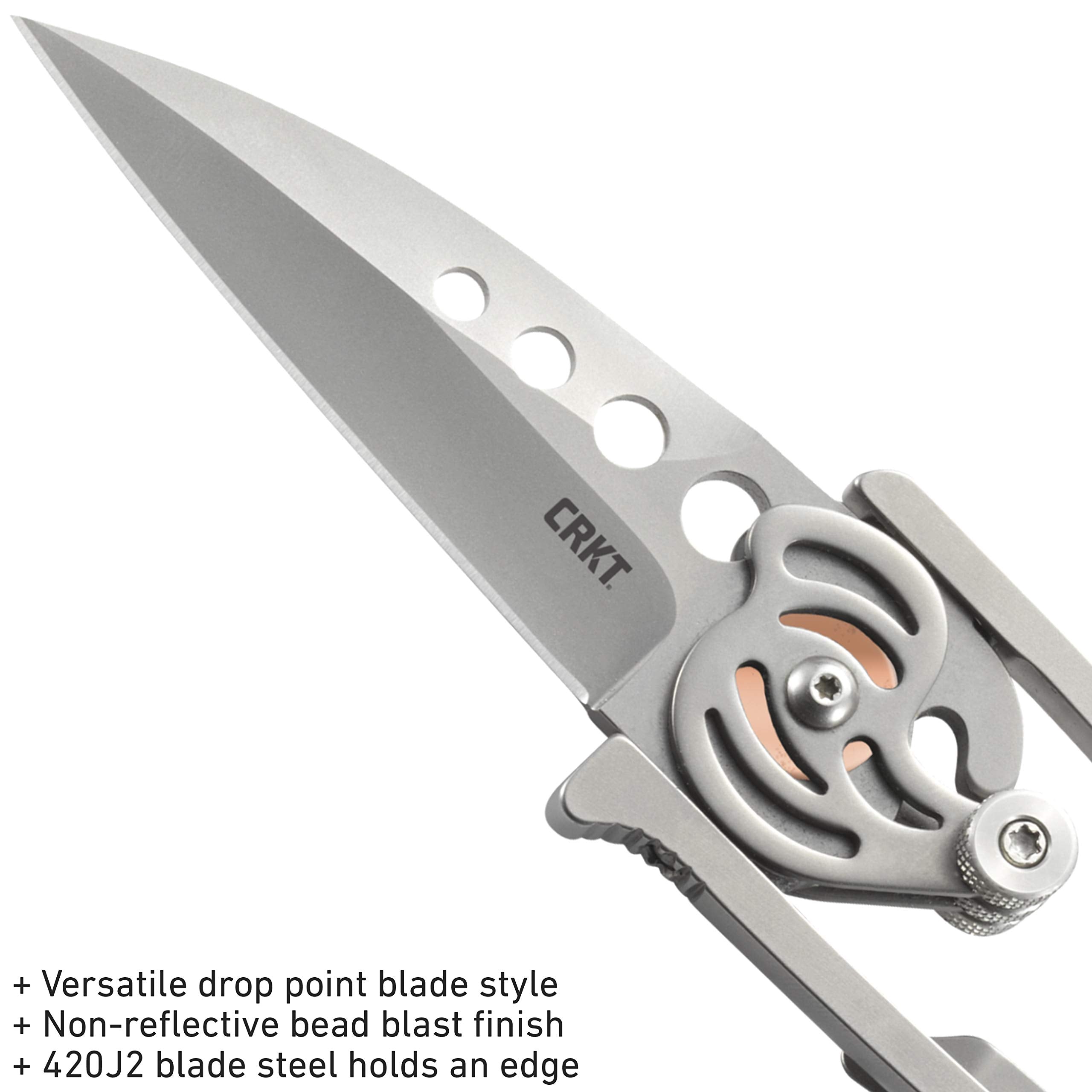 CRKT Snap Lock drop point blade suited for versatile daily cutting.
