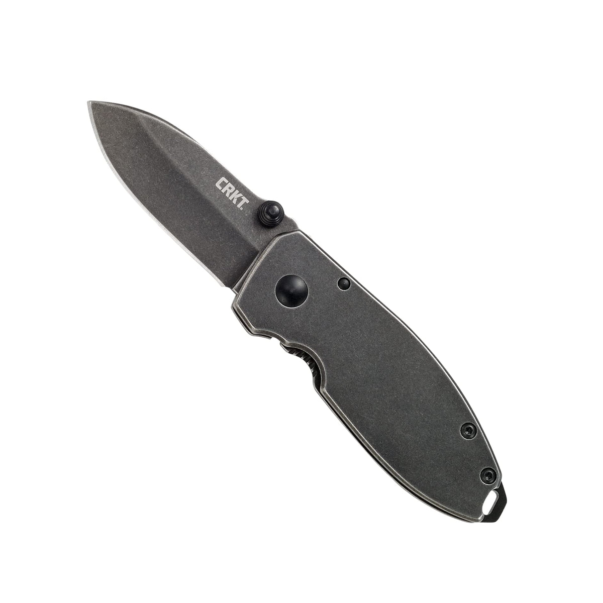 CRKT Squid blade close-up shows stonewashed finish and sharp edge for precise cutting.