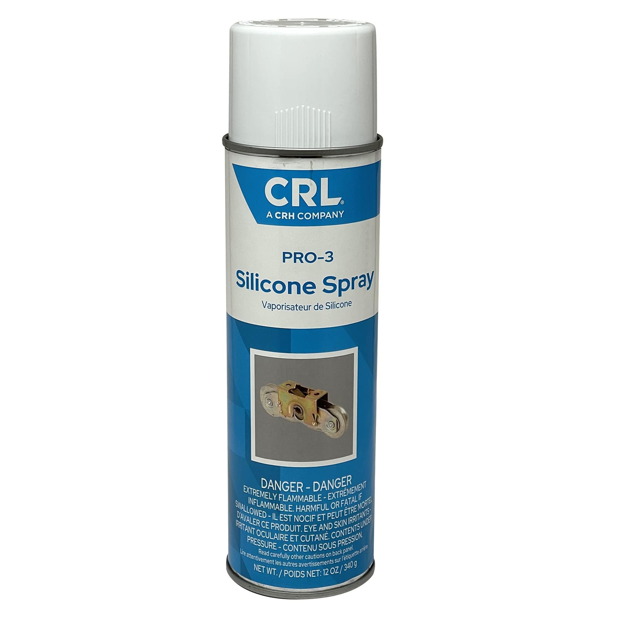 CRL PR03 silicone spray on glass door rollers for smooth, quiet operation