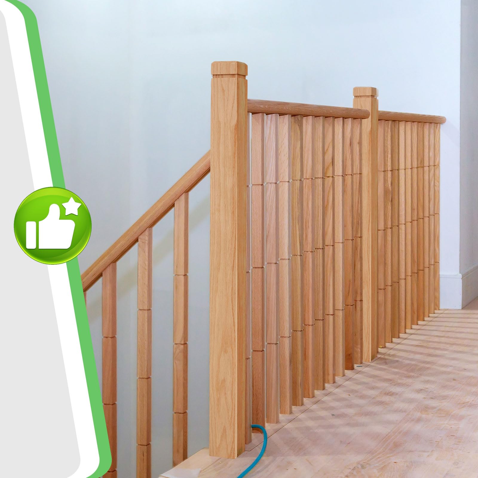 CroBlissful 3.5x3.5 inch profile fits slim, elegant stair designs.