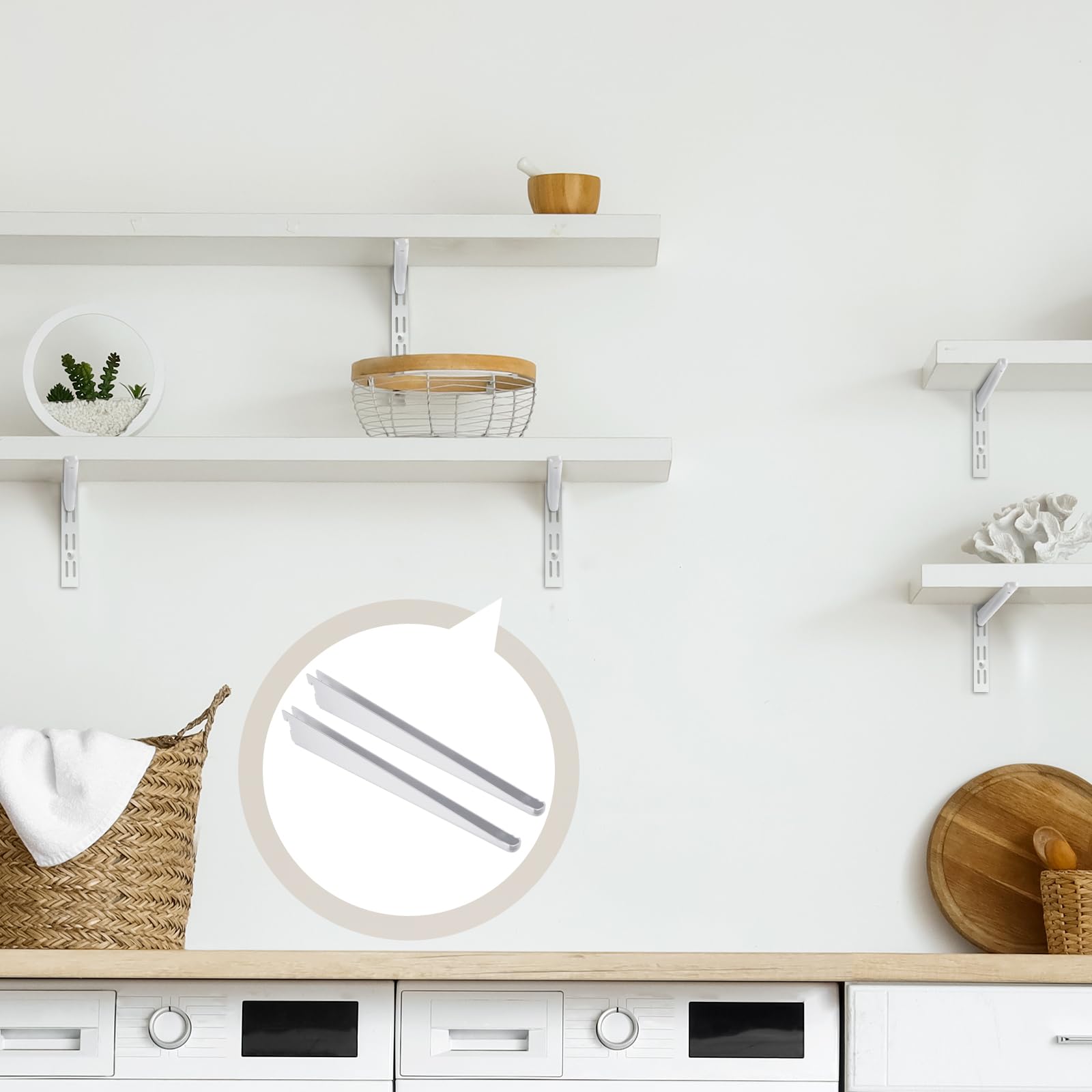 CroBlissful closet and kitchen brackets enabling versatile organization.