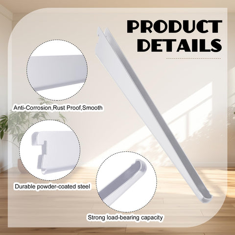 CroBlissful rust-resistant steel brackets highlight long-lasting kitchen and wardrobe support.