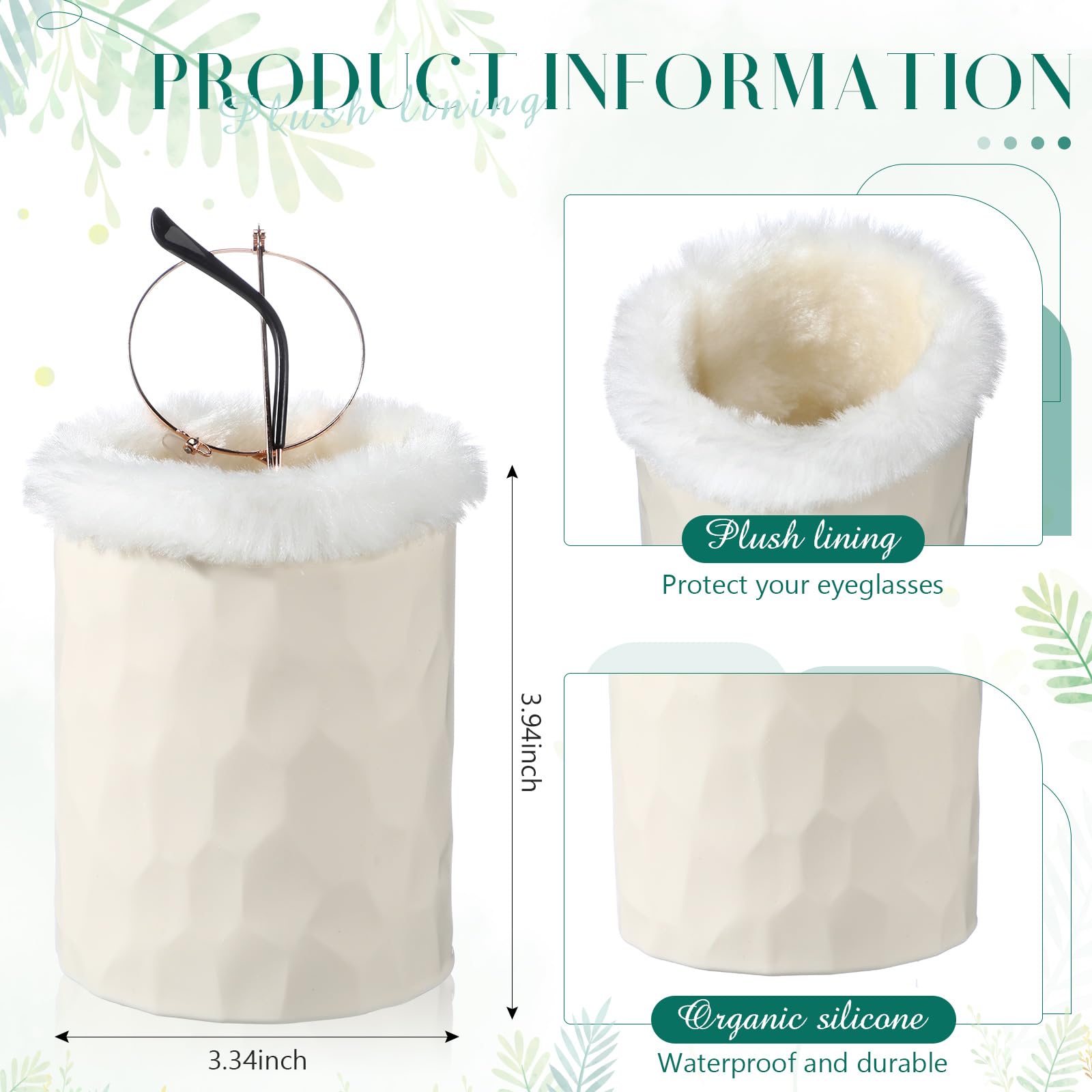 CroBlissful silicone exterior with fleece lining protects glasses from scratches
