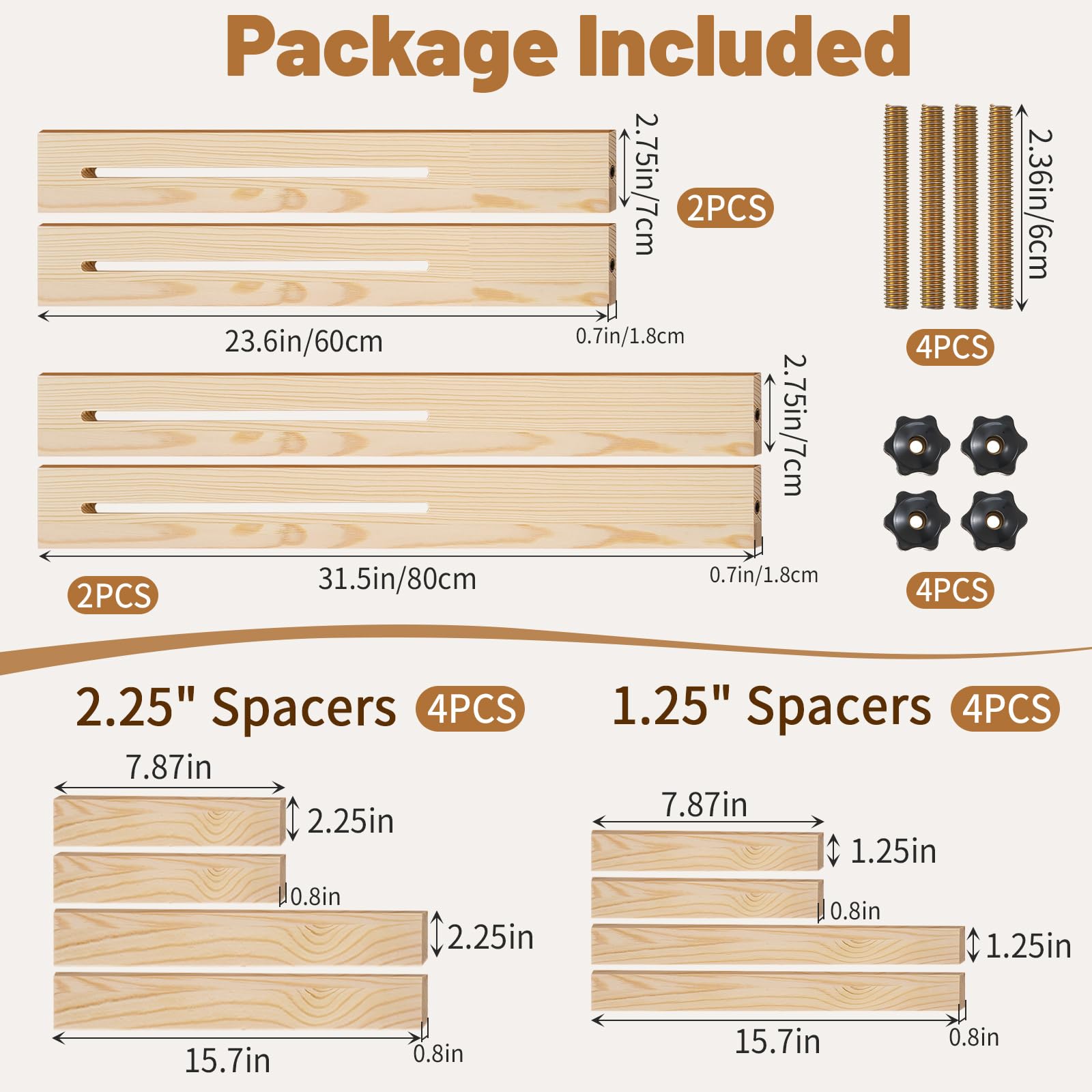 CroBlissful spacers set in two sizes enables customizable groove spacing