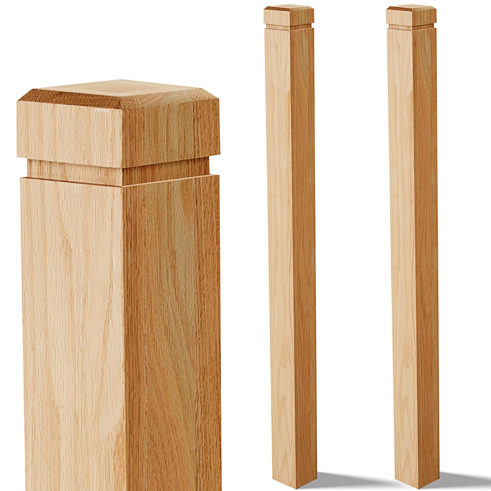 CroBlissful stair newel post 48 inch elevates indoor stair aesthetics with sturdy support.