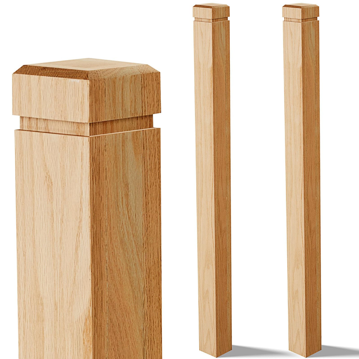CroBlissful stair newel post 48 inch elevates indoor stair aesthetics with sturdy support.