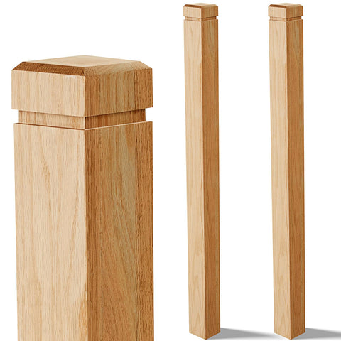 CroBlissful stair newel post 48 inch elevates indoor stair aesthetics with sturdy support.