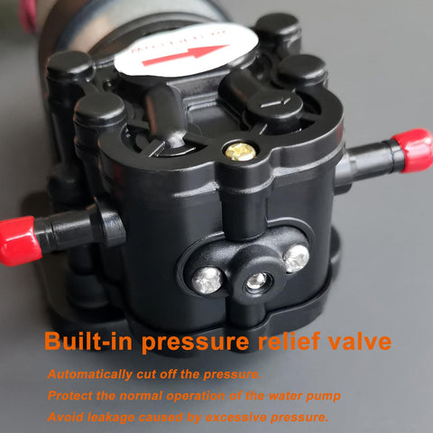 CrocSee DC12V pump dimensions and compact size for tight spaces.