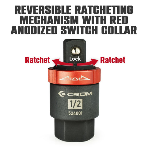 CROM 24-tooth ratchet shows smooth engagement and reliable performance.