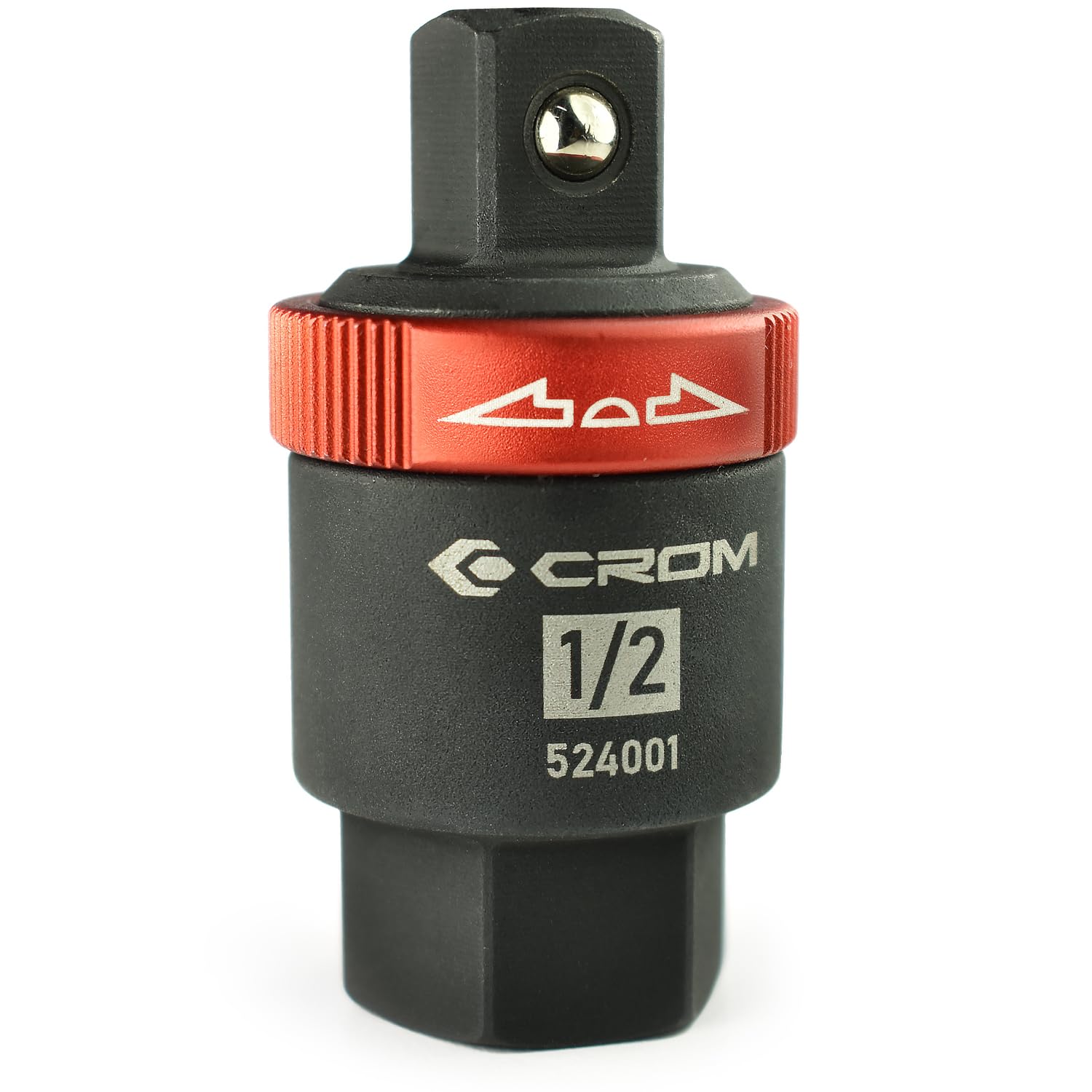CROM breaker bar ratchet adapter connected to a breaker bar for quick reversible action.
