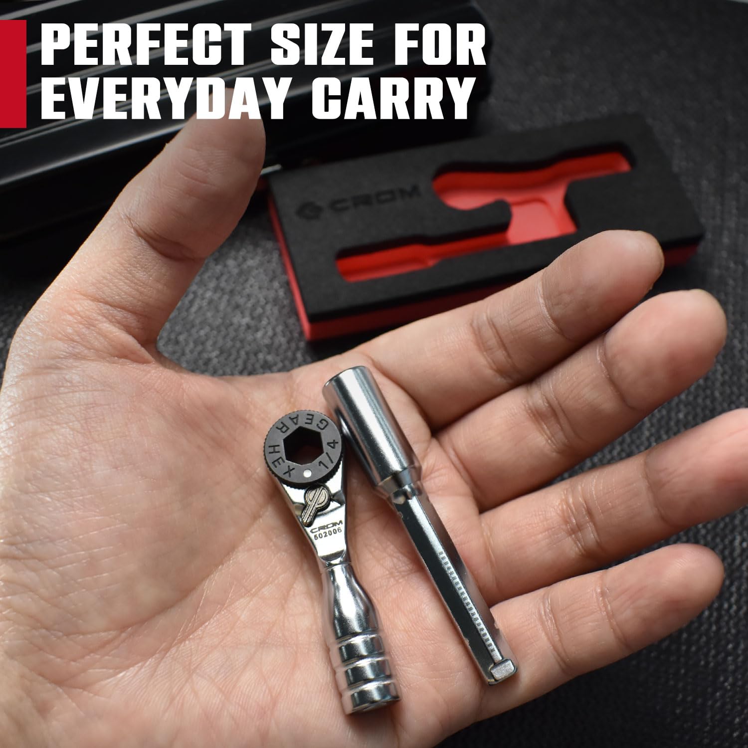 CROM thumb wheel speeds screw installation and removal