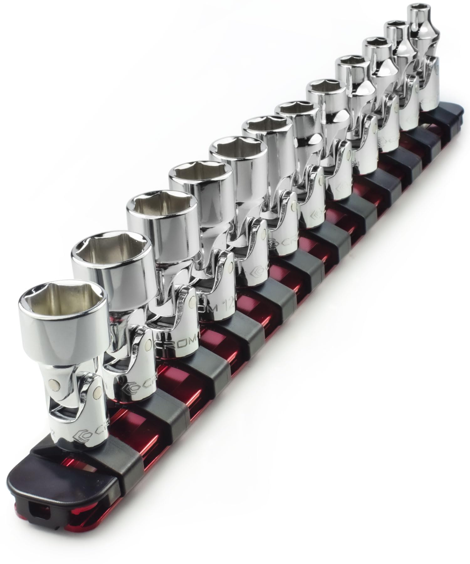 CROM Universal Flex Socket Set 5mm demonstrating tight-space access with secure 6-point grip