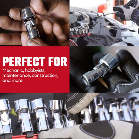 CROM 6-point grip prevents rounding and protects fasteners during use