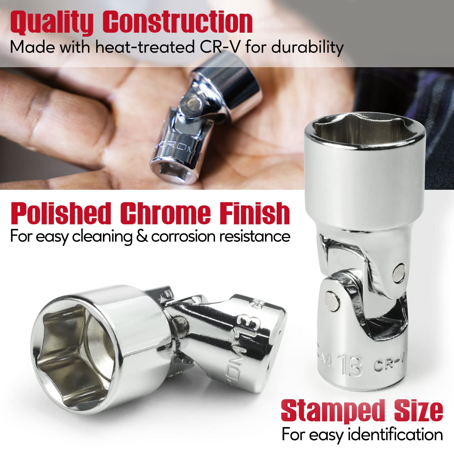 CROM Socket Storage Rail organized and portable for on-site use
