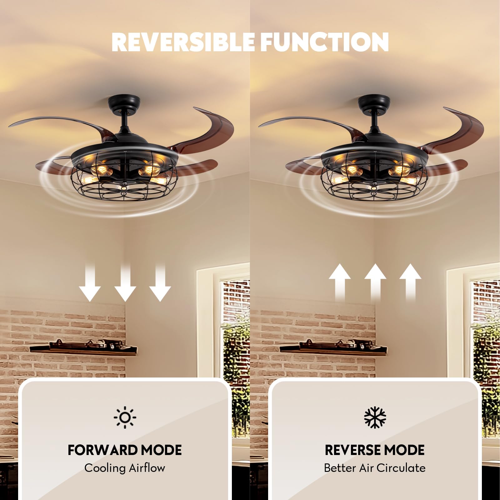 CROSSIO reverse mode supports seasonal comfort year-round in a stylish space.