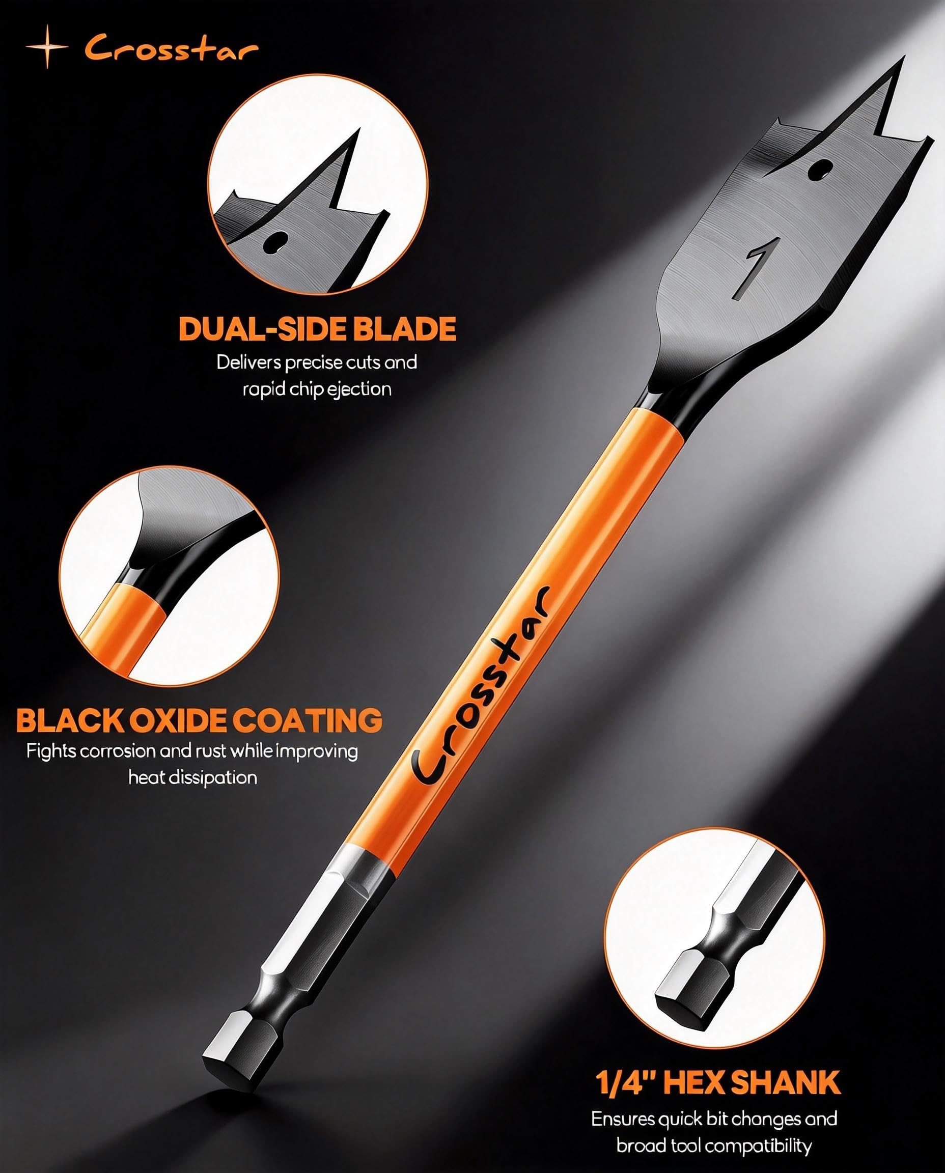Crosstar dual-side blades deliver smooth, splinter-free cuts