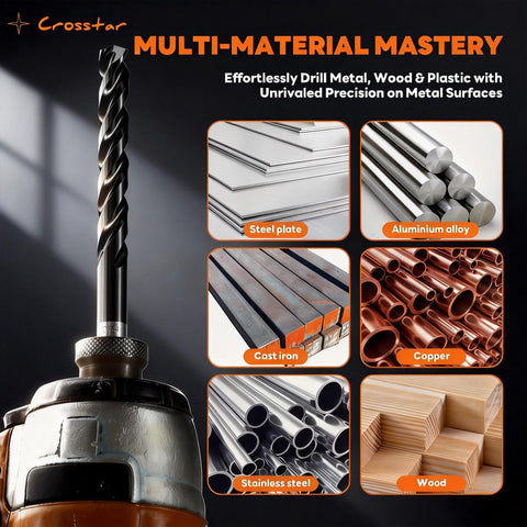 Crosstar kit includes sizes from fine to heavy duty for metalwork.