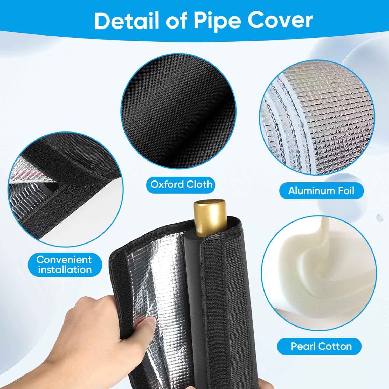 CrsaSwivo weather-resistant cover protects HVAC lines in humid environments.