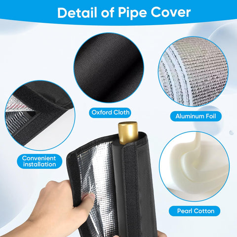 CrsaSwivo weather-resistant cover protects HVAC lines in humid environments.