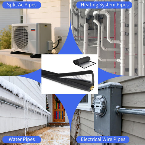 CrsaSwivo outdoor pipe insulation with velcro allows DIY, tool-free fitting.