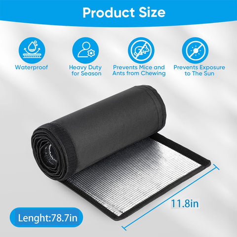 CrsaSwivo insulated cover with 4 nylon straps fits different duct sizes securely.