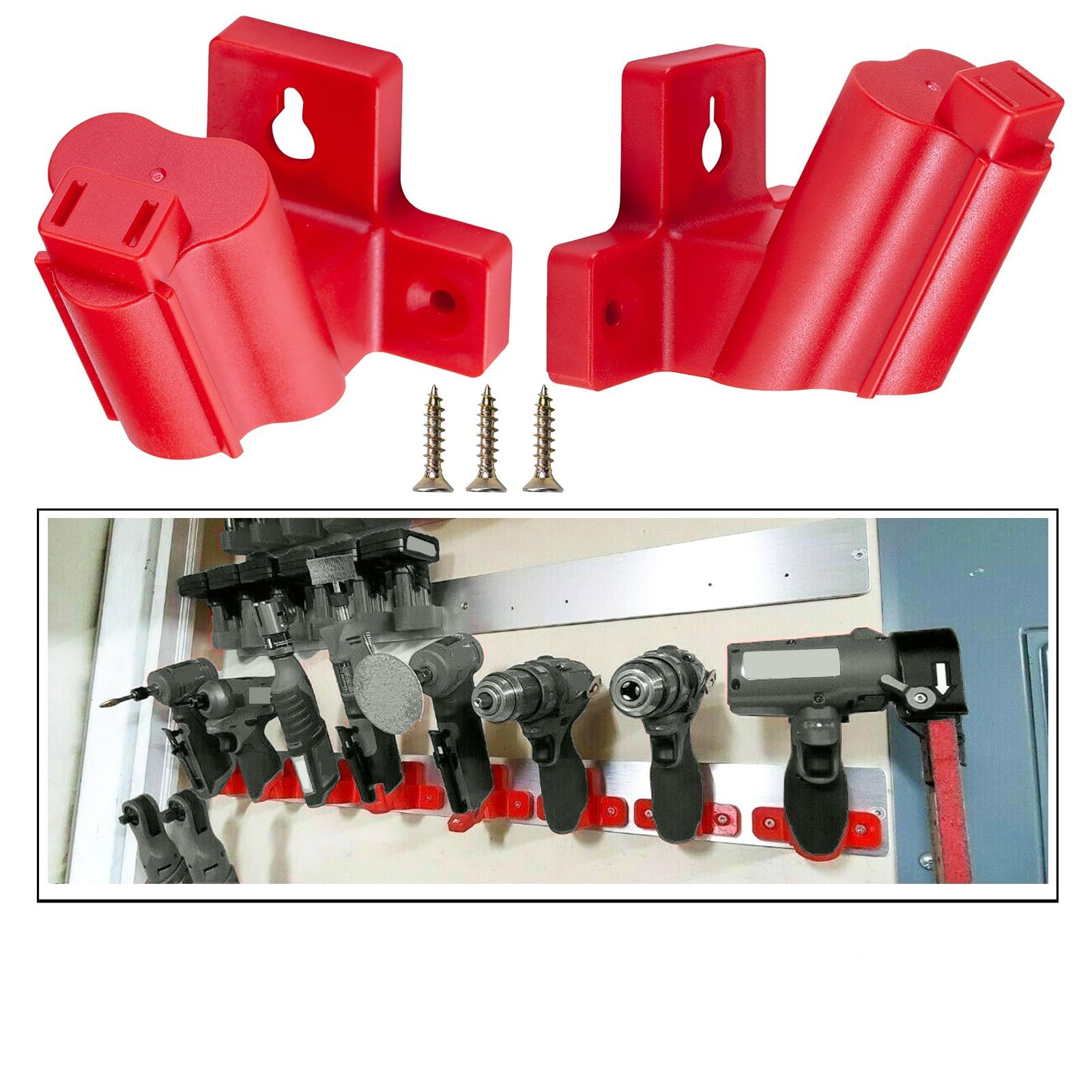 Crtbelfy six-pack wall mount tool hangers save space and organize