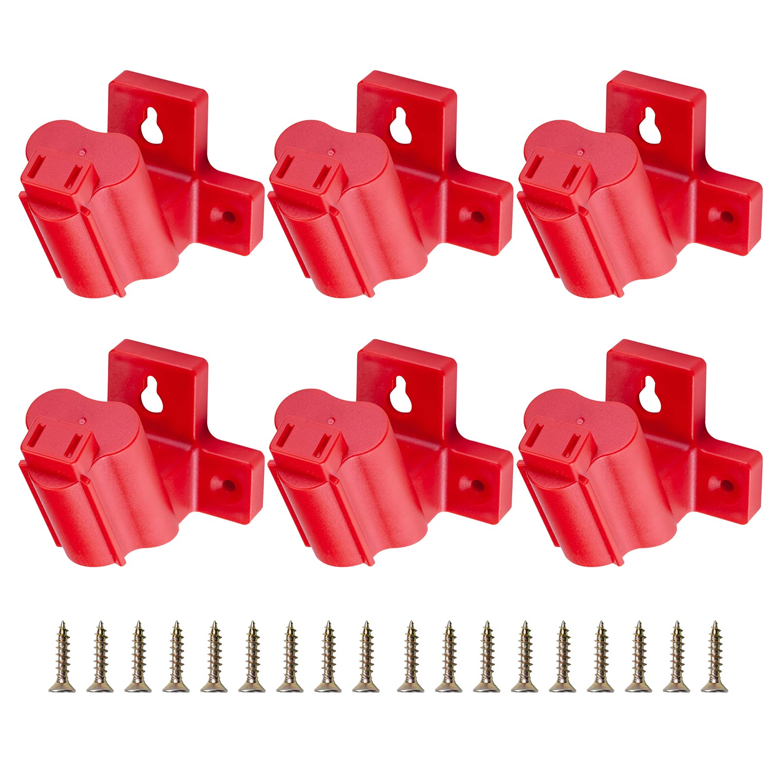 Crtbelfy tool holder wall mount with six-pack for Milwaukee 12V tools