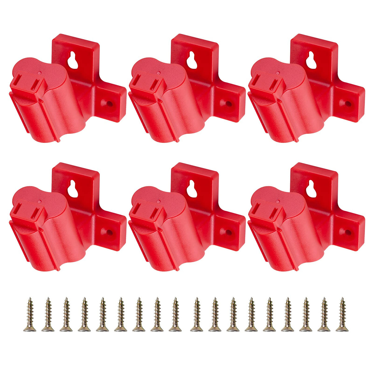 Crtbelfy tool holder wall mount with six-pack for Milwaukee 12V tools