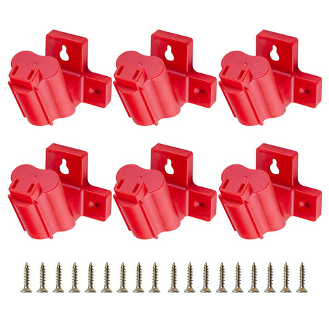 Crtbelfy tool holder wall mount with six-pack for Milwaukee 12V tools
