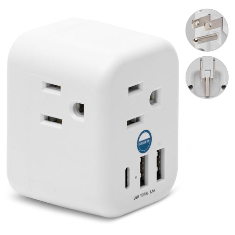 Cruise On lightweight, carry-on friendly power strip for travel.