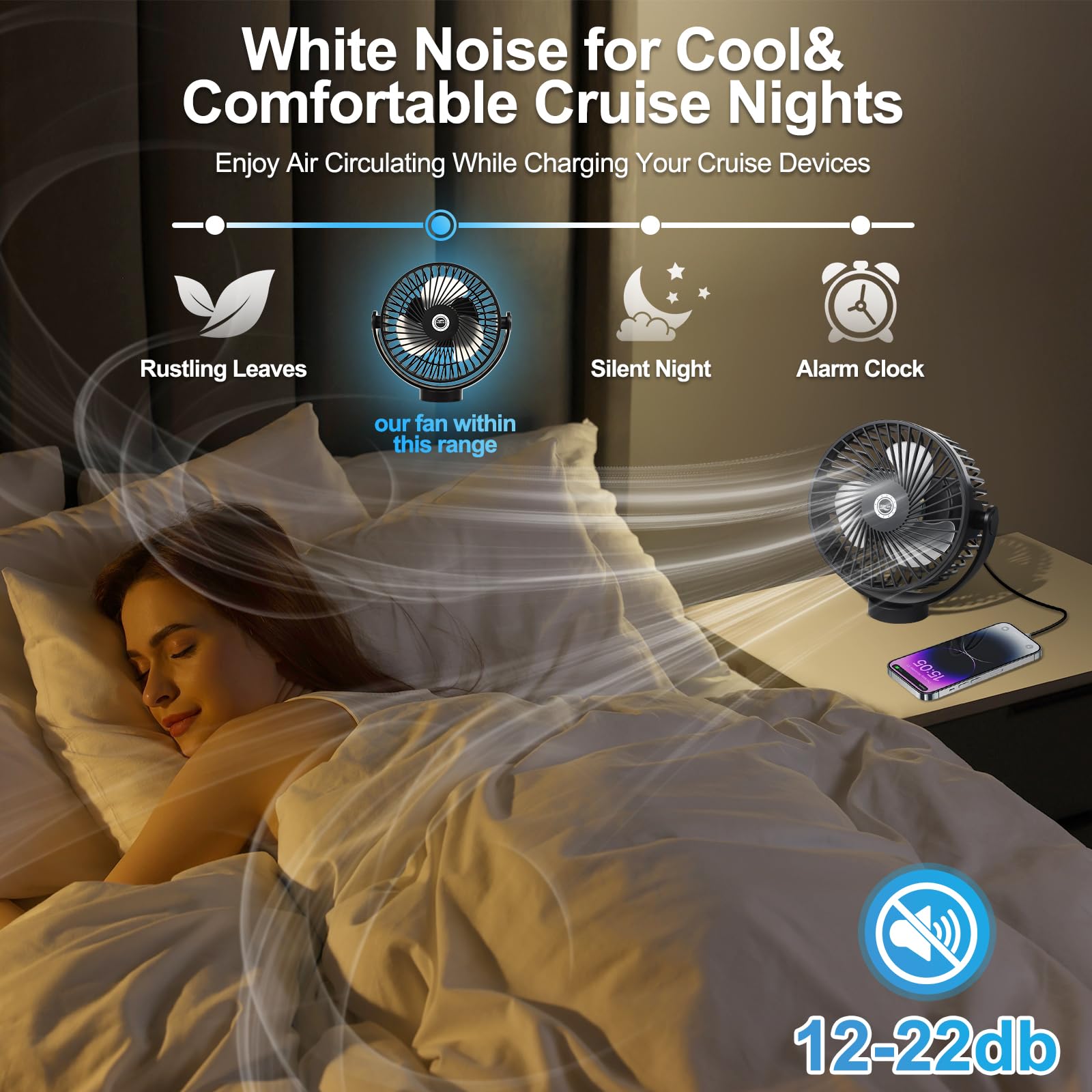 CruiSeaU 360-degree tilt head directs airflow exactly where needed.