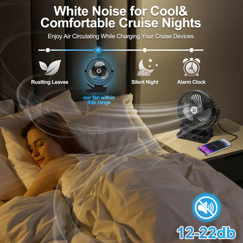 CruiSeaU timer and adjustable LED light customize night and day comfort.