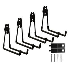CRXCRC garage hooks 4-pack, 7.7-inch square design for sturdy ladder storage.