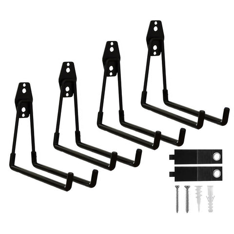 CRXCRC garage hooks 4-pack, 7.7-inch square design for sturdy ladder storage.