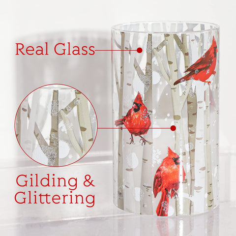 Crystal Club cardinal battery-powered candle offers safe operation and longevity