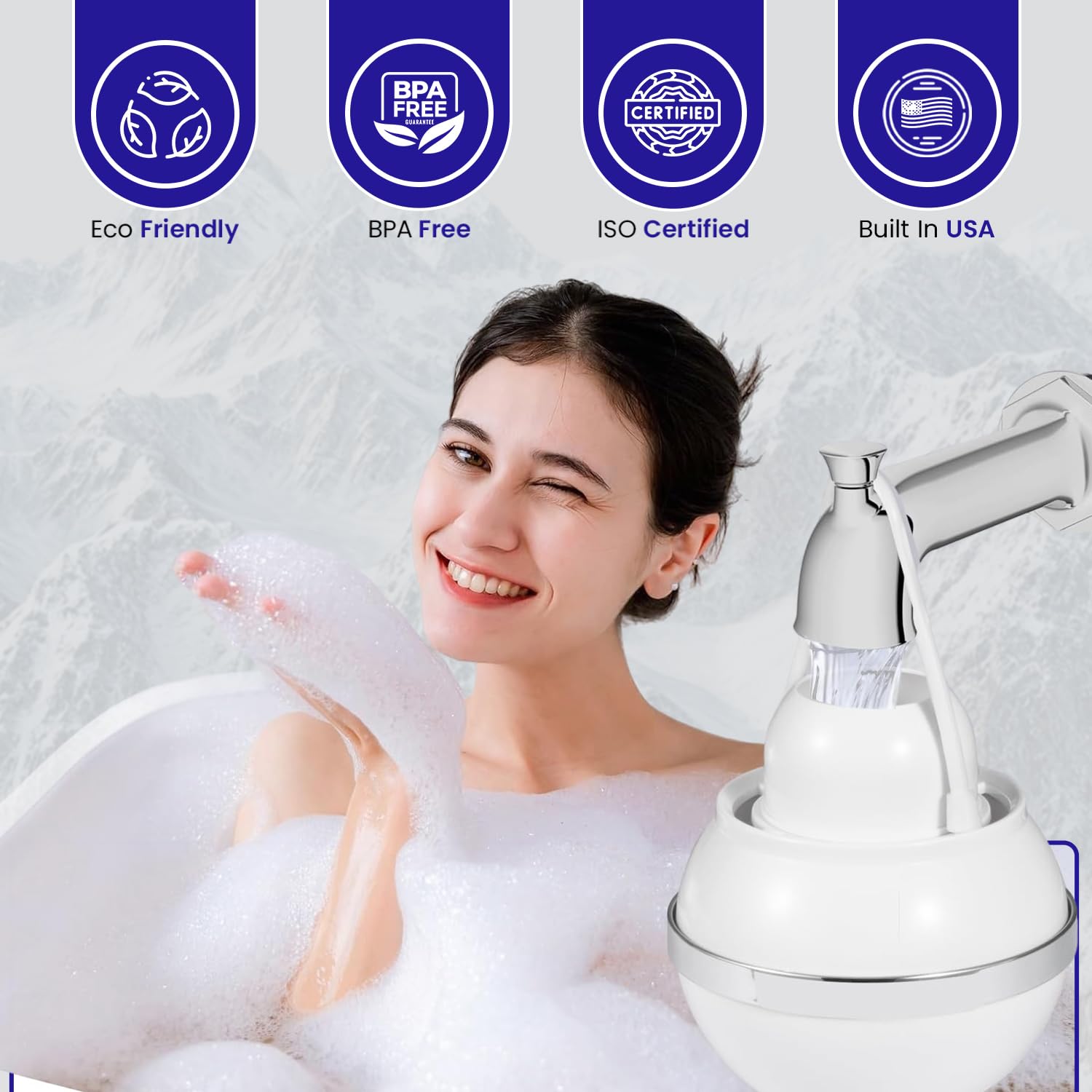 Crystal Quest bath ball replacement USA-made badge, domestic craftsmanship and reliable performance.