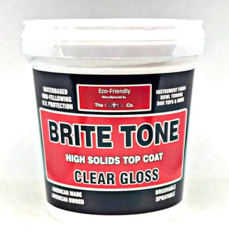 CrystaLac Brite Tone instrument finish provides a crystal-clear, hard protective coat for wood, metal, or plastic.