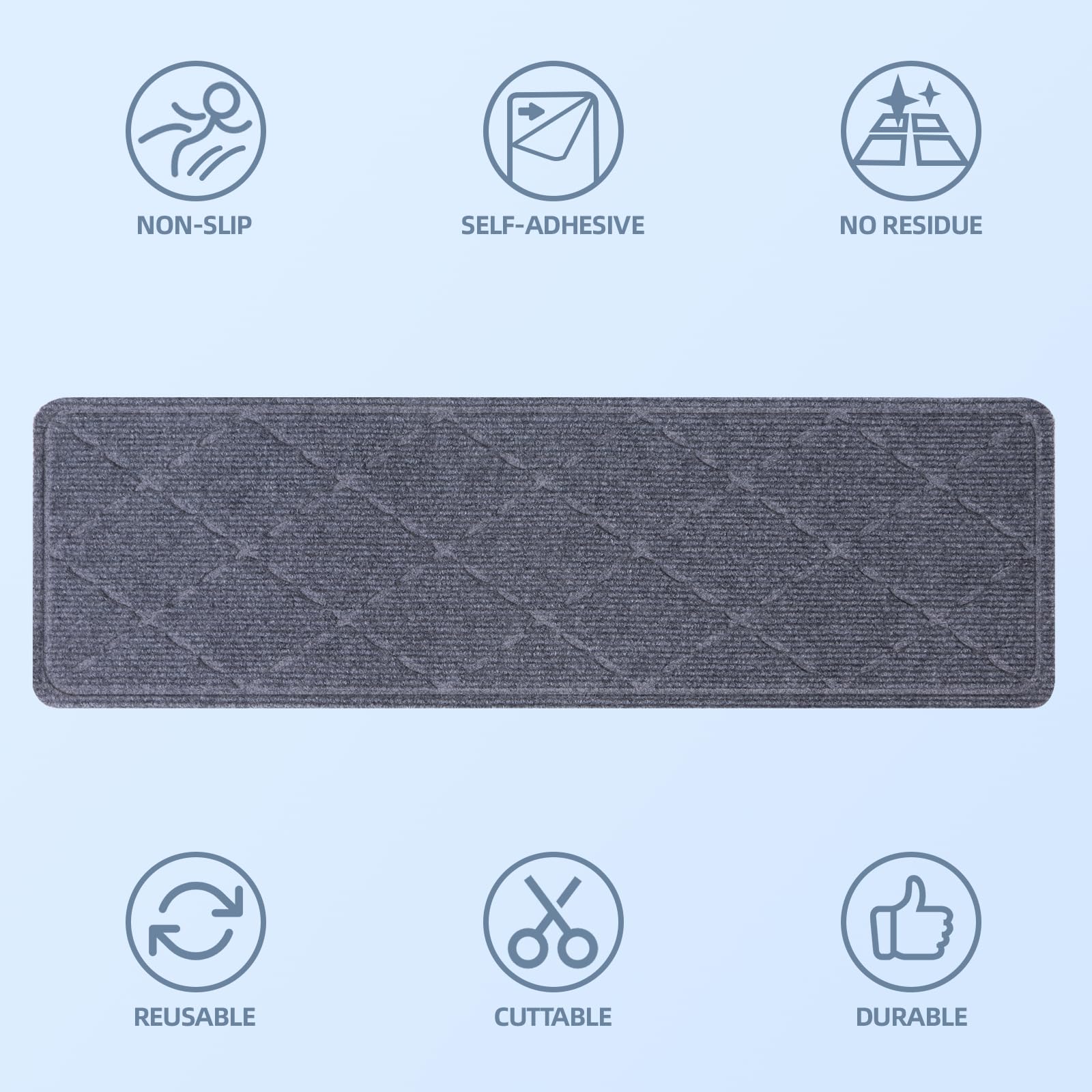 CrystalMX Diamond Dark Grey tread offers a soft feel and quiet underfoot.