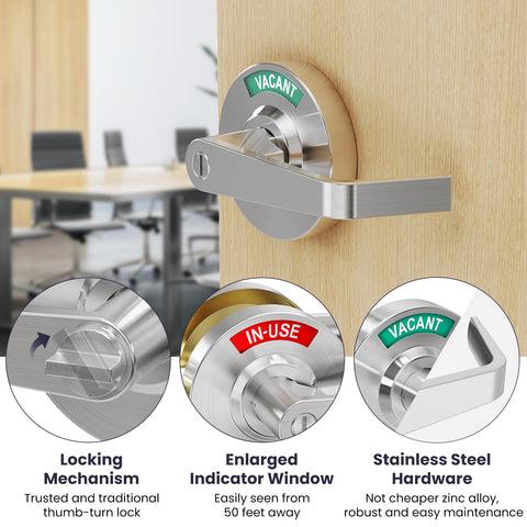 Crystmetal ANSI Grade 2 door handle for reliable performance in high-traffic areas.