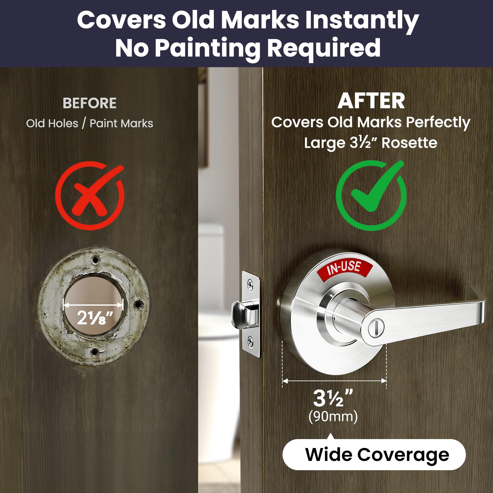 Crystmetal brushed nickel stainless steel handle with easy-to-clean surface.